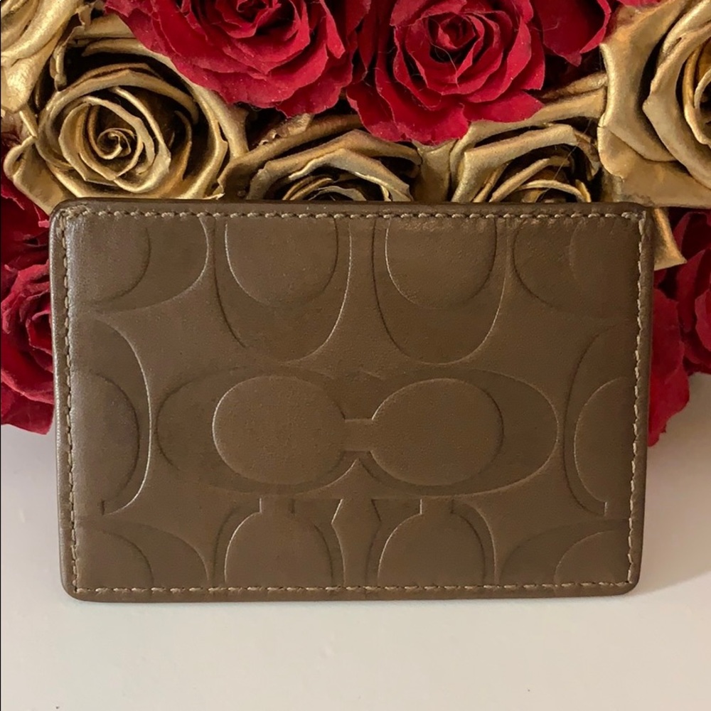 Men’s Coach brown leather card case